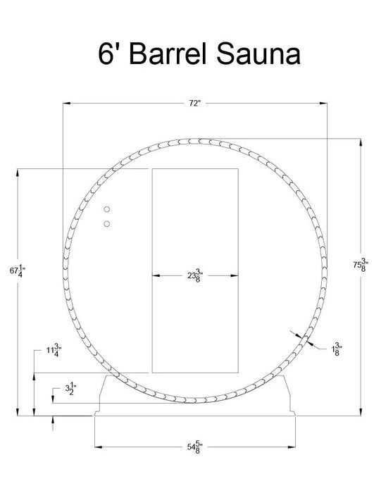 Almost Heaven Salem 2 Person Standard Barrel Sauna