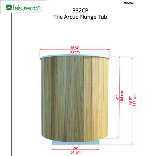 Dundalk LeisureCraft The Arctic Cold Plunge Tub - Knotty Red Cedar